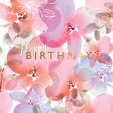 Pink Posies - Birthday Card